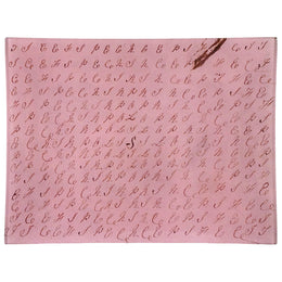 Pink Script Alphabet