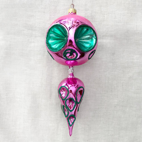 Green & Pink Fantasy Ornament