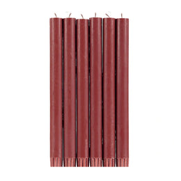 Set of 6 Candles in Guardsman Red
