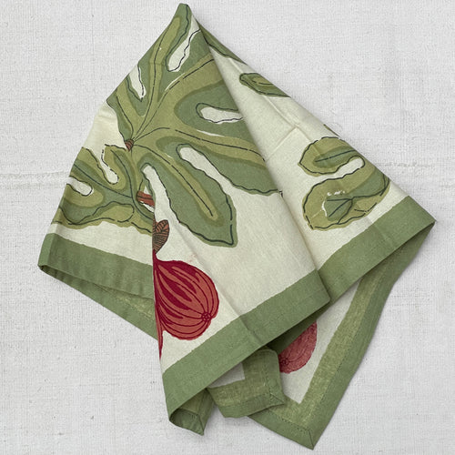 Set of 6 French Red Fig Napkins