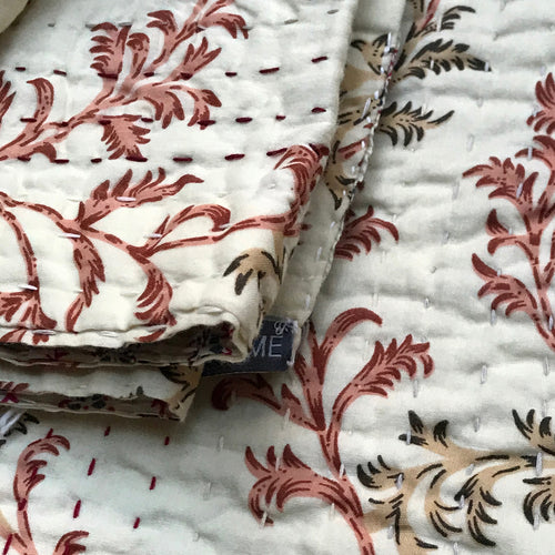 Coral Twig Newly Printed Queen Bedcover