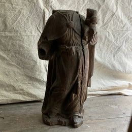 19th Century French Carved Wooden Figure