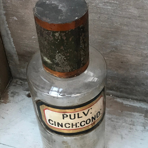 19th Century Apothecary Jar - Pulv: Cinch: Cond: