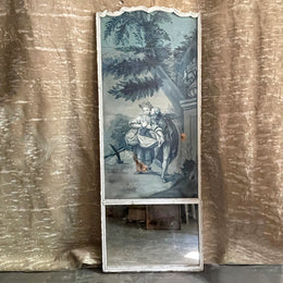 18th Century French Mirror with Painting