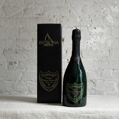 Small Antica Cereria Champagne Candle with Dark Label