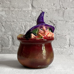 Witch in Pot Candle