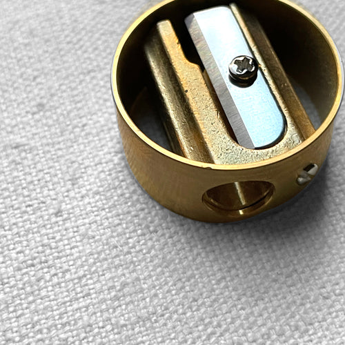 Dux Brass Round Pencil Sharpener