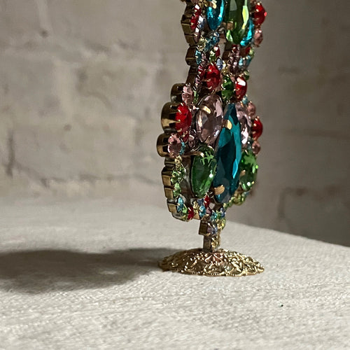 Nostalgic Multicolor Glass Jeweled Tree