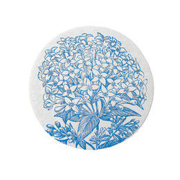 Set of 8 Letterpress Blue Hydrangea Coasters