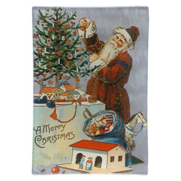 Santa Trimming Tree (with doll house)
