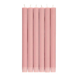 Set of 6 Candles in Old Rose