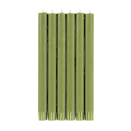 Set of 6 Candles in Olive