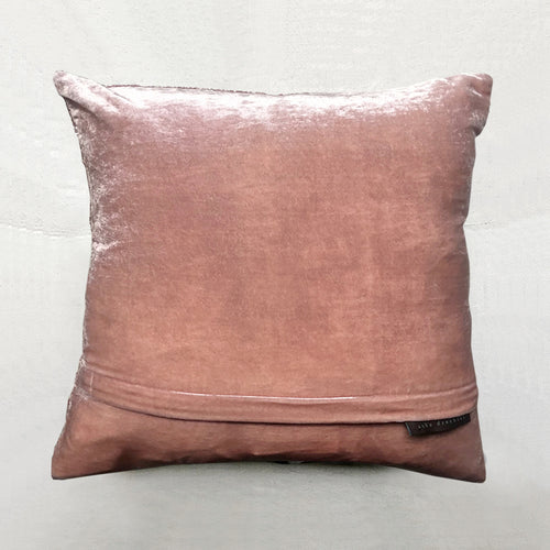 Addyson Silk Velvet Cushion in Old Rose