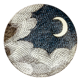 Cloud & Crescent Moon Saucer