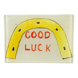 A Tiny Tray handmade decoupage sale item titled Good Luck (Horseshoe)