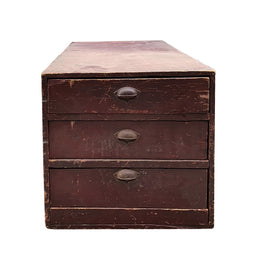 19th Century Three Drawer Table Top "Cabinet"