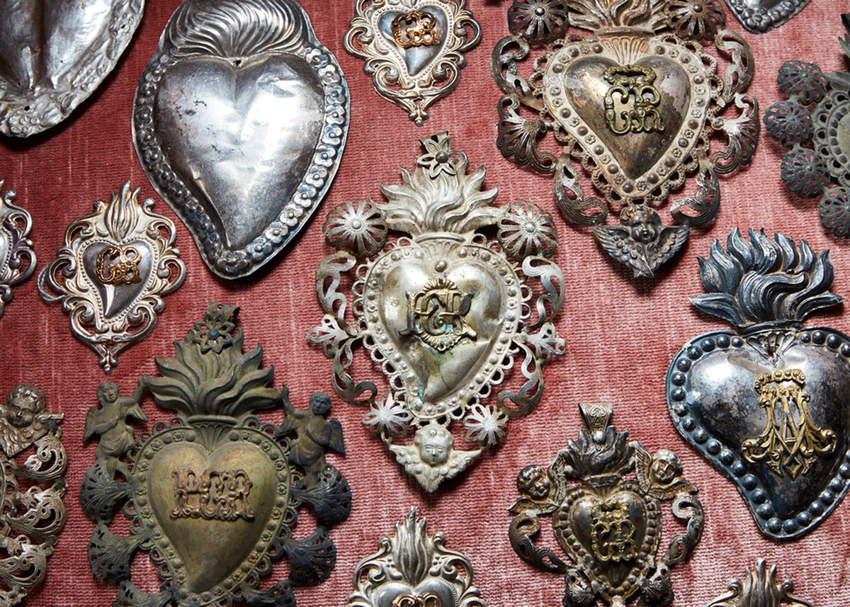 Antique Italian Tin Silver Plated Ex-Votos