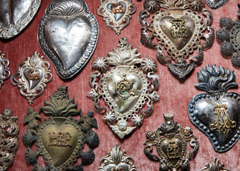 Antique Italian Tin Silver Plated Ex-Votos