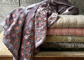 Anke Drechsel Silk Velvet Throws, Quilts, & Bedcovers