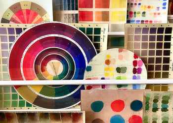 Colorful decoupage trays painting