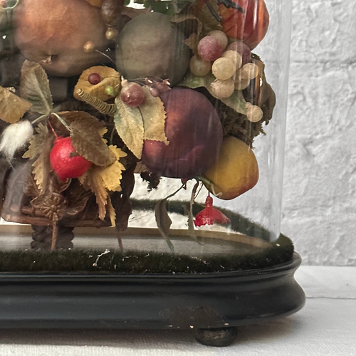 19th Century French Globe de Mariée Marriage Cloche with Fruits (GM02)