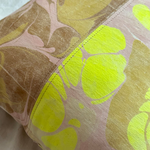 Hand Marbled One of a Kind Pillow No. MP602