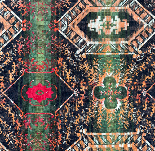 14' x 15' Antique American Loom Woven Wool Rug