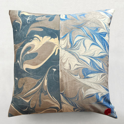 Hand Marbled One of a Kind Pillow No. MP604