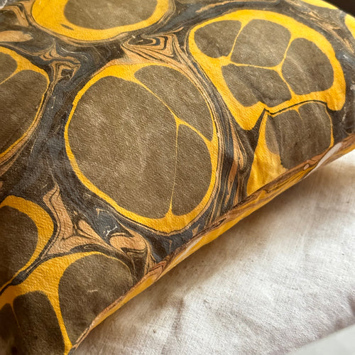 Hand Marbled One of a Kind Pillow No. MP607