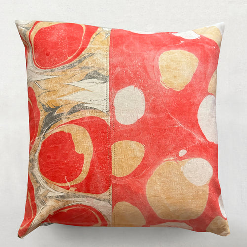 Hand Marbled One of a Kind Pillow No. MP608