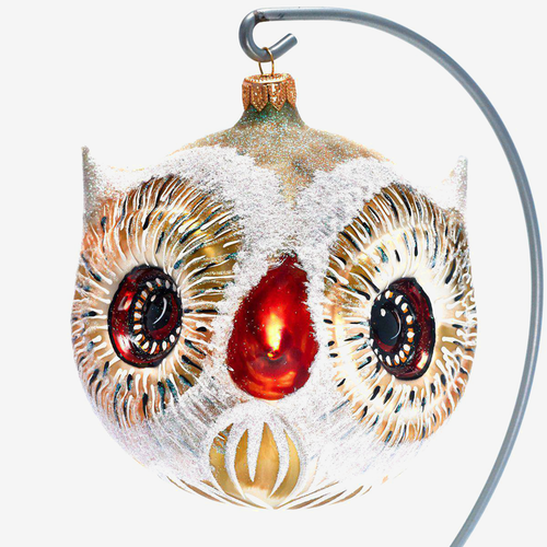 Owl Head Ball Ornament
