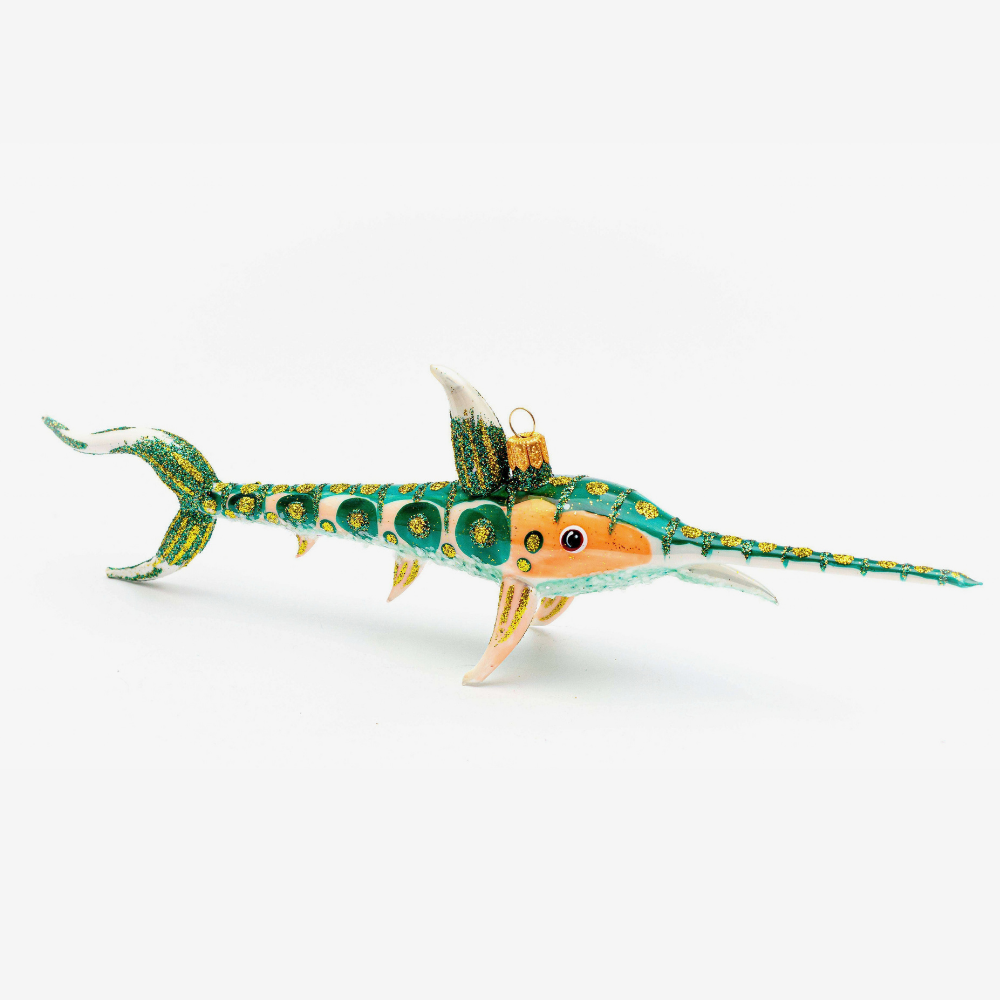 Freeblown Marlin Ornament