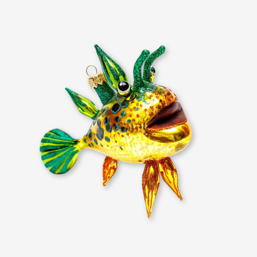 Yellow & Green Fish Ornament