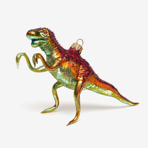Red & Green T-Rex Ornament