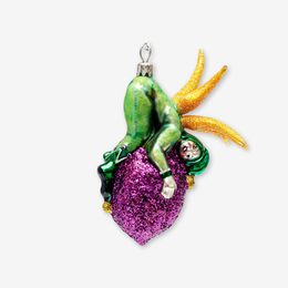 Elf on a Plum Ornament