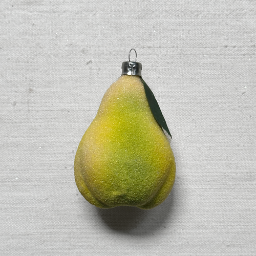 Nostalgic Pear with Leaf  Ornament