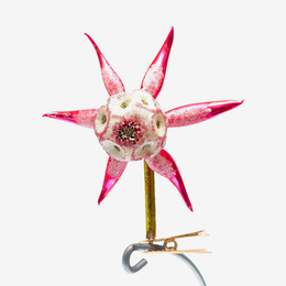 White & Pink Flower Clip-on Ornament