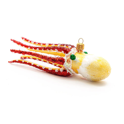 Red & Yellow Squid Ornament