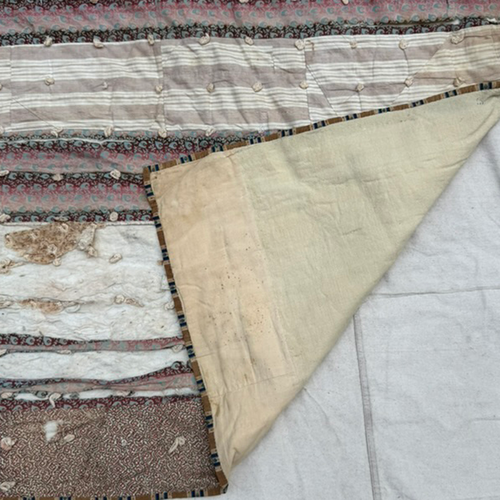19th-century American Hand-Stitched Quilt