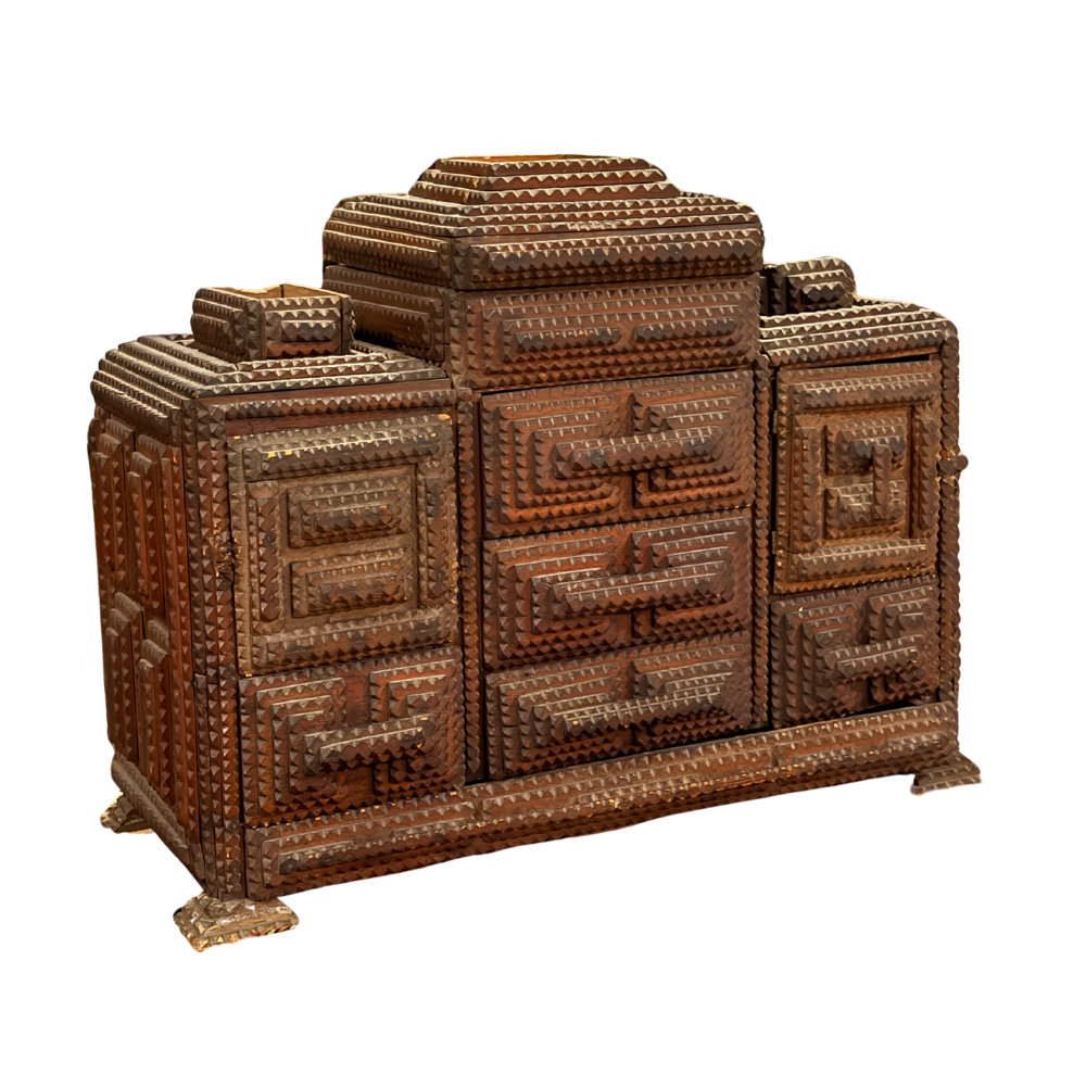 20th-century Tramp Art Cabinet
