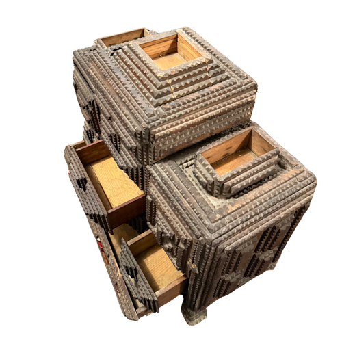 20th-century Tramp Art Cabinet