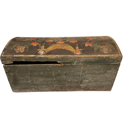 18th Century French Painted Trunk