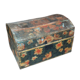 18th-century French Painted Trunk