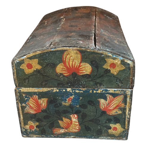 18th-century French Painted Trunk