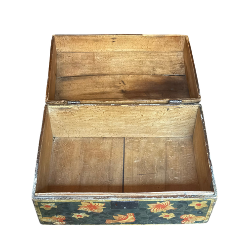 18th-century French Painted Trunk