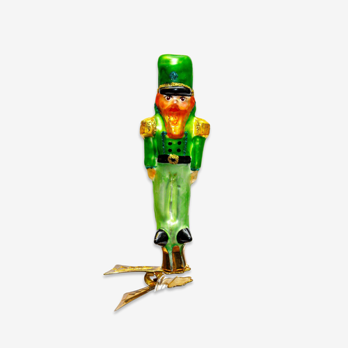 Small Green Clip-On Nutcracker Ornament