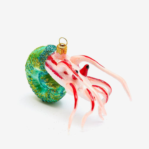 Pink Shrimp With Shell Ornament