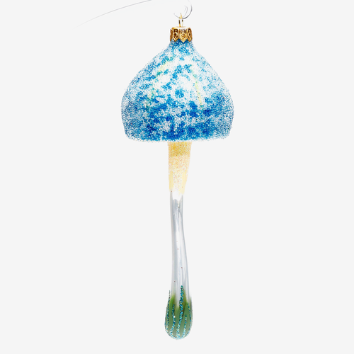 Blue Mushroom Ornament