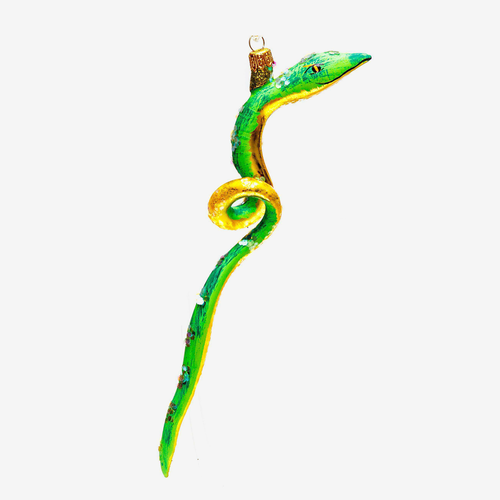 Yellow and Green Snake Ornament