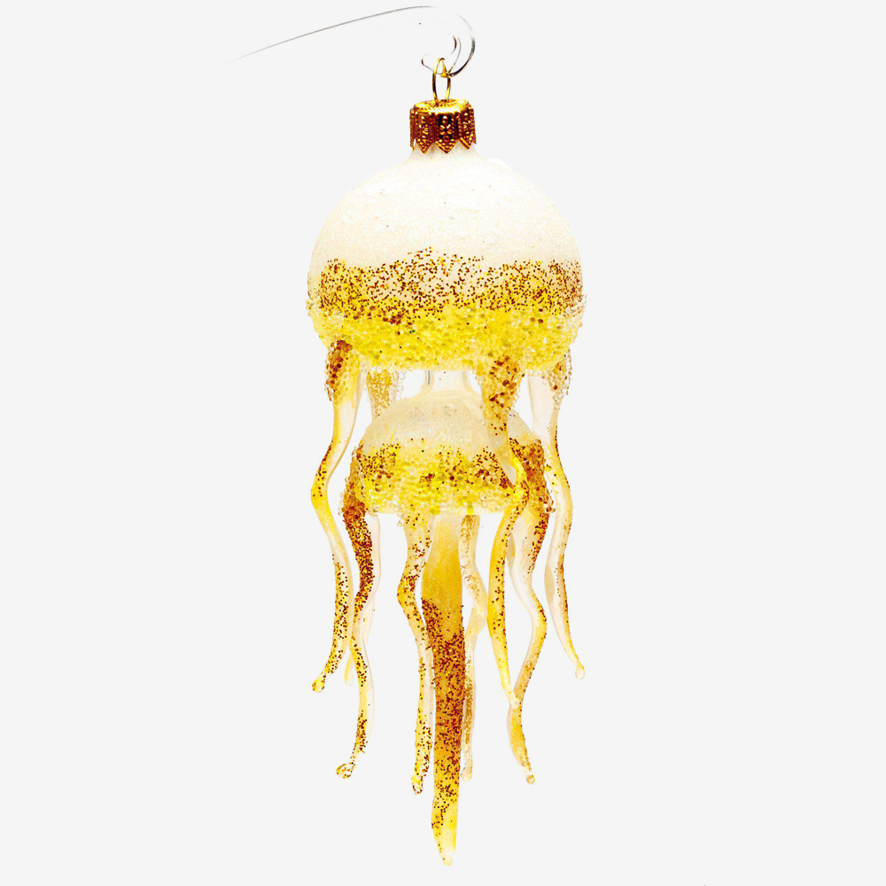 Semi-Opaque White Jellyfish Ornament